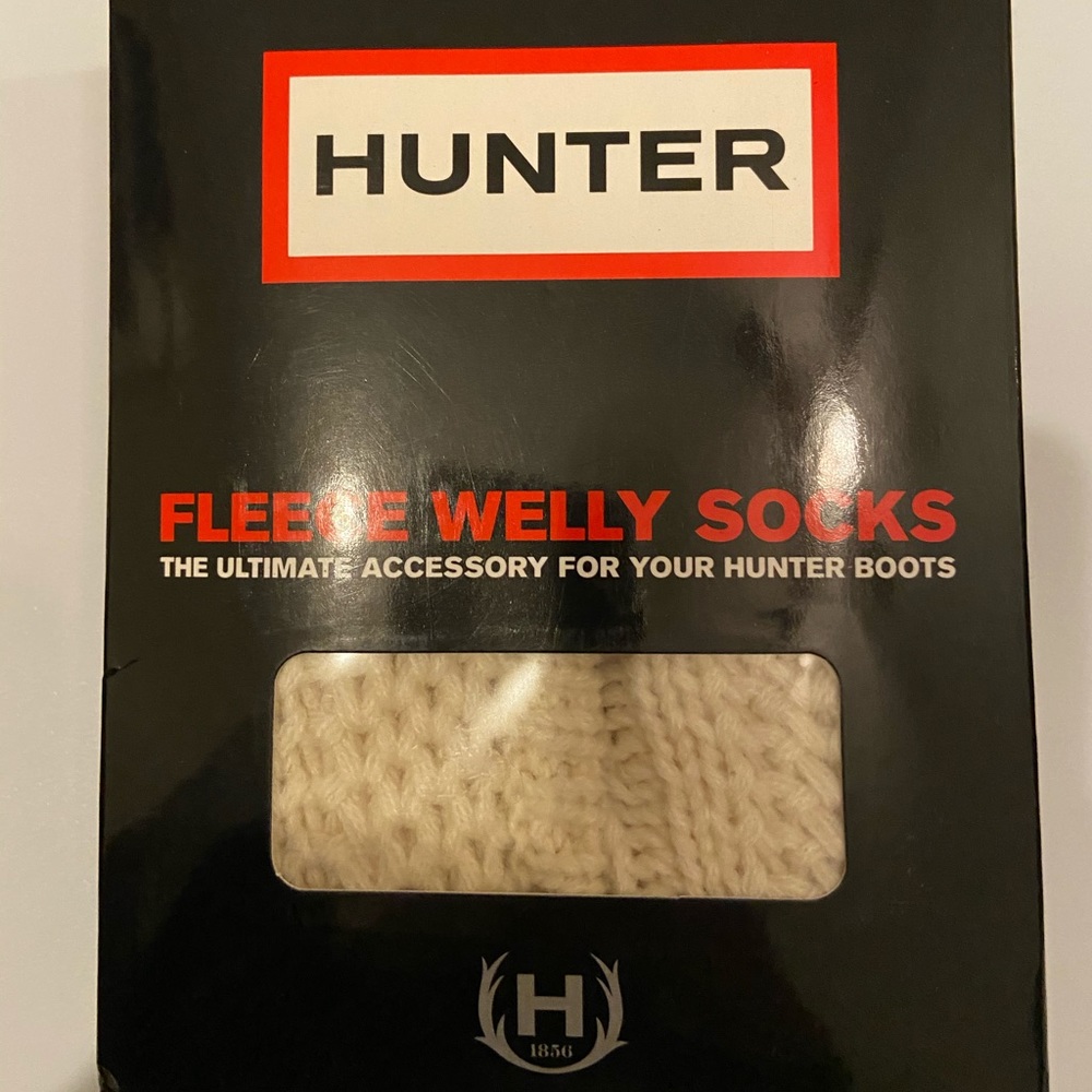 Hunter fleece cable knit tall boot socks